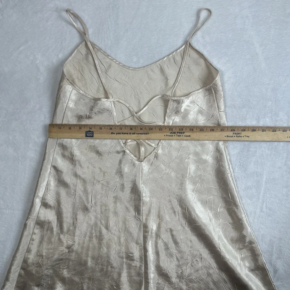 VTG Secret Treasures Beige‎ Polyester Cami Dress Top Women's Medium